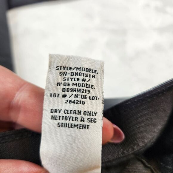 Helmut Lang Charcoal Grey Waxed Coated Denim Pull-on Legging Pants Sz 27 - Picture 10 of 12